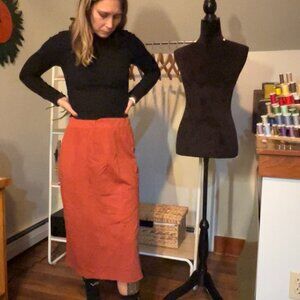 Free People Burnt Orange Maxi Skirt